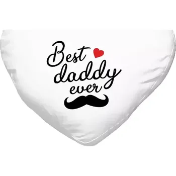 Polštář Polštář srdce 40x35 cm Best daddy ever