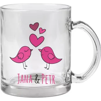 Hrnek 330 ml - skleněný Ptáčci se jmény