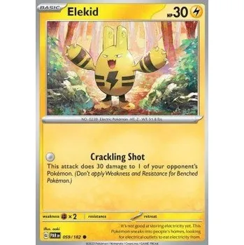 Sběratelská karetní hra Pokémon PAR 059/182 Elekid - Paradox Rift Stav: Near Mint, Verze: NORMAL