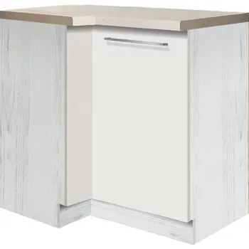 Kuchyňská skříňka Fadome Dolní rohová kuchyňská skříňka Creativa 14D, pravá Zvolte dvířka: Bílý lesk, Zvolte korpus: Dub sonoma