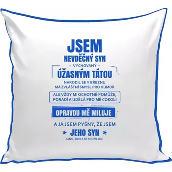 Polštář Polštář barevný 32x32 cm Tátův nevděčný syn