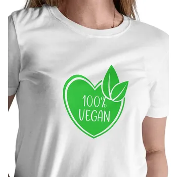 Dámské triko bílé - 100% vegan XXL