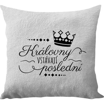 Polštář Polštář bílý 40x40 cm - dlouhý chlup Královny vstávají poslední