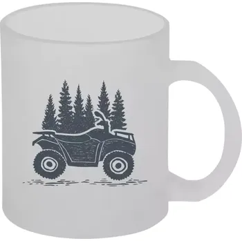 Hrnek 330 ml - skleněný matný Čtyřkolka