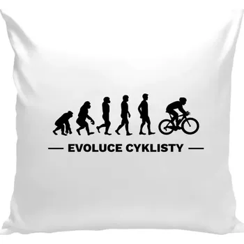 Polštář Polštář bílý 40x40 cm Evoluce - cyklista