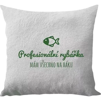 Polštář Polštář bílý 40x40 cm - dlouhý chlup Profesionální rybářka