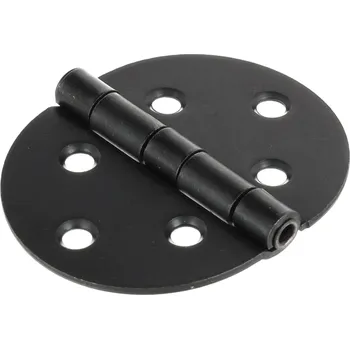 Nábytkové kování Interex Kulatý křídlový závěs 72 x 60 mm / Černý