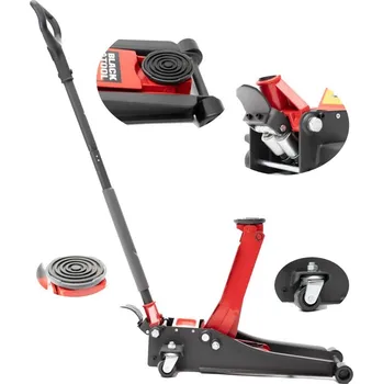 zvedák BlackTool Hydraulický zvedák nízkoprofilový dvoupístový 3T 75-500mm, profesionální autozvedák