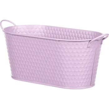 Stojan na květiny Autronic Obal kovový - truhlík, ve světle fialové barvě KK060-LILA