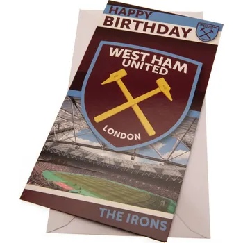WEST HAM UNITED FC Narozeninové přání West Ham United FC, stadion, 22x12 cm