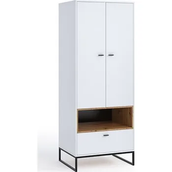 Předsíňová stěna Gib Šatní skříň Olier, bílá/dub artisan