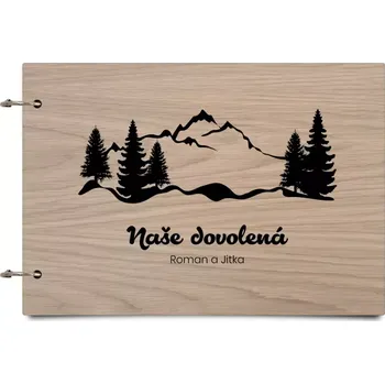 Fotokniha Dřevěné album se sponami Les