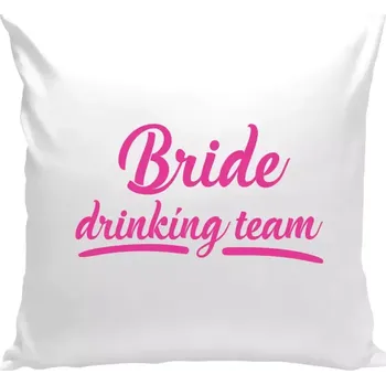 Polštář Polštář bílý 40x40 cm Bride drinking team