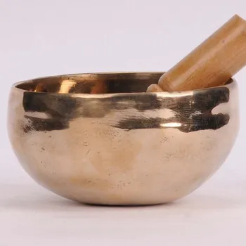 Tibetská mísa 440 g - průměr 12 cm, ručně tepaná, tón A, s paličkou a podložkou v ceně