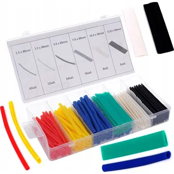 Sada nářadí Tagred TA4161, Smršťovací hadičky barevné 2,5-13mm, sada 128 ks, 6 barev