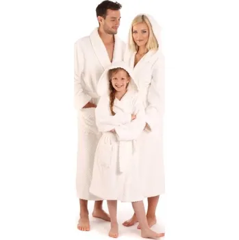 Dámský župan AKCE Unisex župan s kapucí Athena 3116 0100 bílý - Vestis S