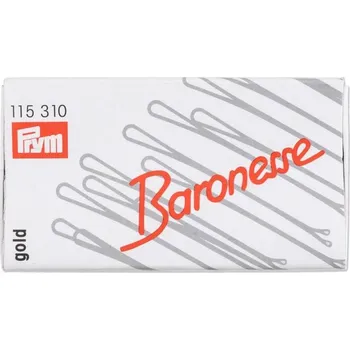 PRYM Sponky do vlasů hladké, 6,5 cm, 12 ks, černé