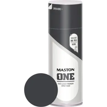 Stavebniny Barva ve spreji ONE lesk ocelově šedá RAL7011 400ml
