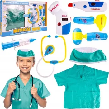 Hra na obchod SADA MALÉHO LÉKAŘE, CHIRURGA PŘÍSLUŠENSTVÍ SE SVĚTLEM A ZVUKEM