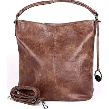 Středně velká kabelka na rameno David Jones CM6839 hnědá