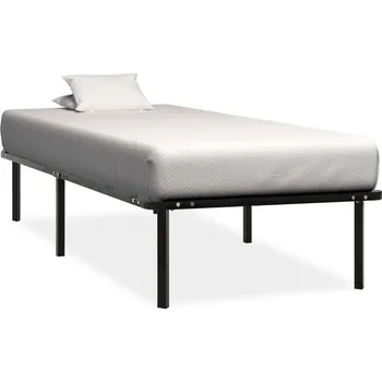 Postel vidaXL Rám postele černý kov 90 x 200 cm [284678]