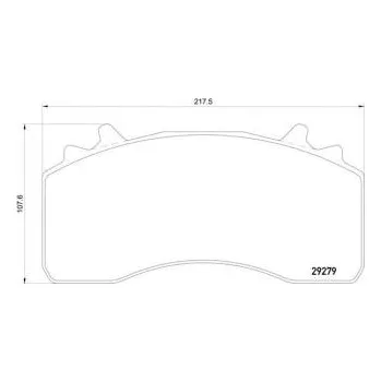 Brzdová destička Brzdové destičky 29223, 29279, 29337 pro MAN TGA, TGS, TGX (04.00-) 14683