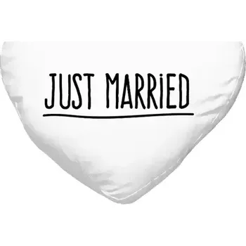 Polštář Polštář srdce 40x35 cm Just married