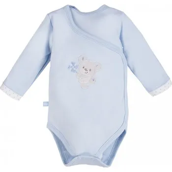 Eevi Body rozepínací s dlouhým rukávem NEWBORN modré - 50