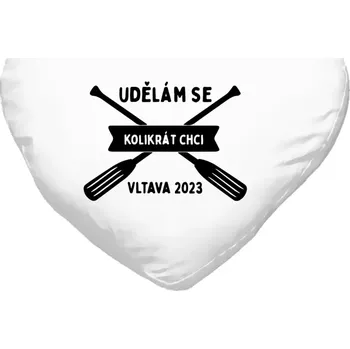 Polštář Polštář srdce 40x35 cm Udělám se kolikrát chci