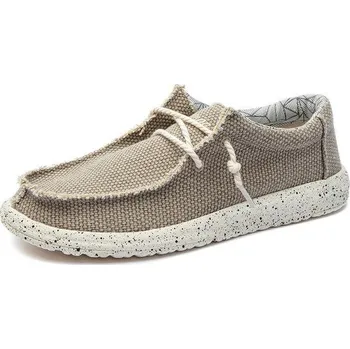 Pánská obuv Nazouvací plátěné boty typu denim s prošíváním Velikost: 39, Barva (Varianta): Khaki 01