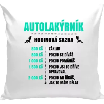 Polštář Polštář bílý 40x40 cm Hodinová sazba - autolakýrník
