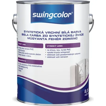 Lak na dřevo Swingcolor Bílý email, bílý, lesklý, 2,5 l&nbsp;6107 T02,5 0