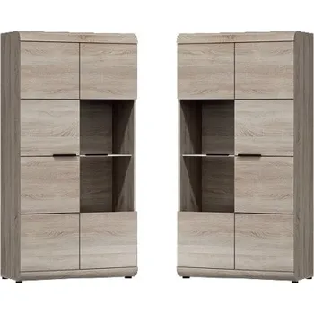 Knihovna Laski Link vitrína L/P nízká 80 Zvolte možnost: bez osvětlení