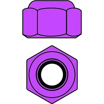 RC vybavení Team Corally Hliníkové Nylon STOPmatky M2 - fialová - 10 ks. - expresní doprava