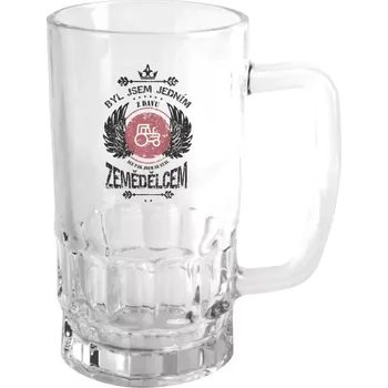 Sklenice Půllitr skleněný Byl jsem jedním z davu, ale pak jsem se stal zemědělcem