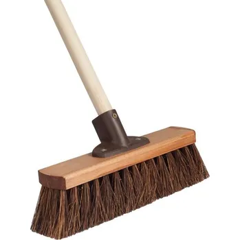 Lopata Koště na chodníky, pracovní šířka: 30 cm, 140 cm, přírodní štětiny