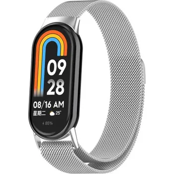 Řemínek na hodinky BSTRAP | BStrap Milanese reminek na Xiaomi Mi Band 8, silver