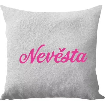 Polštář Polštář bílý 40x40 cm - dlouhý chlup Nevěsta