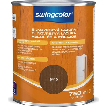 barva a nátěr na dřevo Swingcolor Silnovrstvá lazura, ořech, lesklá, 750 ml 6177 T0750 8410