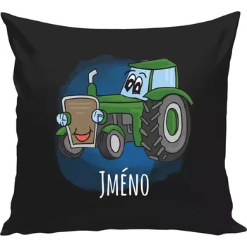 Polštář Polštář černý 40x40 cm Traktor