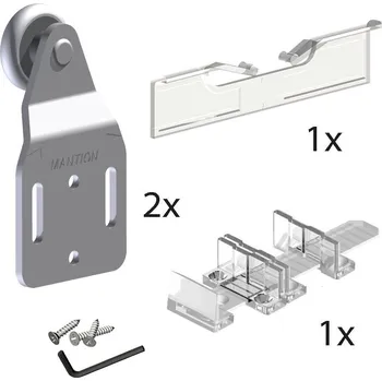 Horus Sada pro posuvné dveře komplet spojek, pro dveře Horus, stříbrná 219-002