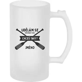 Sklenice Půllitr skleněný matný Udělám se kolikrát chci, chceš taky?