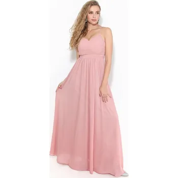 Dámské šaty EVA & LOLA Společenské plesové Šaty GABRIELLE starorůžové Barva: Růžová, Velikost: L