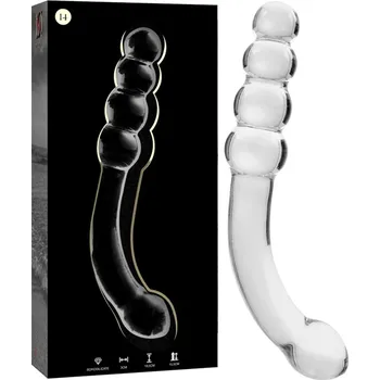 Dildo Ibiza Nebula Model 14 Dildo Borosilicate Glass 18.5x3cm Clear