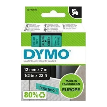 Etiketovací kleště dymo Páska, 12 mm x 7 m, DYMO D1, černá-zelená 29843