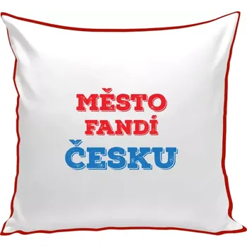 Polštář Polštář barevný 32x32 cm Město fandí Česku