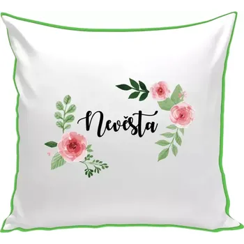 Polštář Polštář barevný 32x32 cm Nevěsta - růže