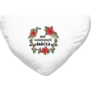 Polštář Polštář srdce 40x35 cm Nejúžasnější babička