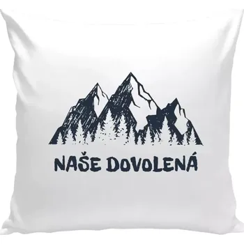 Polštář Polštář bílý 40x40 cm Naše dovolená
