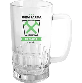 Sklenice Půllitr skleněný Nejlepší v okolí - klempíř